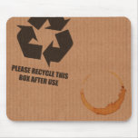 "please recycle box" cardboard mouse mat mousepads