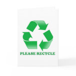 Please Recycle. Recycling Awareness. Go Green. cards