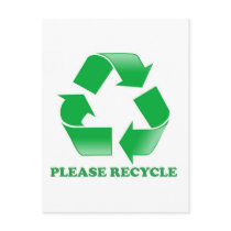 Please Recycle. Recycling Awareness. Go Green. Postcard