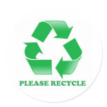 Please Recycle. Recycling Awareness. Go Green. stickers