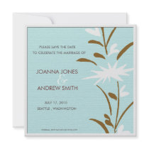 Please Save the date -floral Personalized Announcements