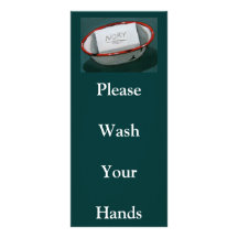 PLEASE WASH HANDS: RACK CARD: ART