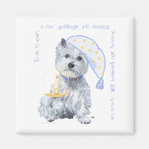 Pleasing Dreams Westie Fridge Magnets