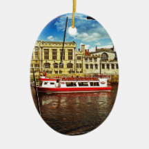 Pleasure cruise on the Ouse Christmas Ornaments