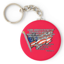 Pledge of Allegiance Psalm 33:12 Keychain