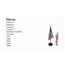 Pledge to American Flag Business Cards