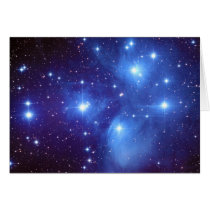 Pleiades Open Star Cluster Seven Sisters in Taurus Card