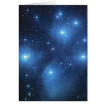 Pleiades The seven sisters blue stars Cards