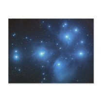 Pleiades The seven sisters blue stars Postcards