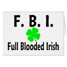 Plein Blooded trèfle d'Irlandais de FBI Carte De Vœux