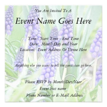 Pleine floraison - jacinthes de raisin ! invitations