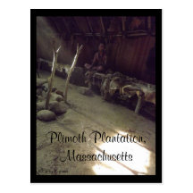 Plimoth Plantation, Massachusetts Postcard
