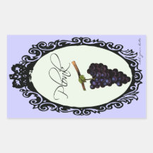 Plonk (Homemade Wine Label) Rectangle Sticker