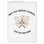 Plop on Your Head Badminton Card