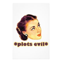 Plotting Evil Customized Stationery