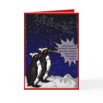 Plotting Penguins Greeting Card
