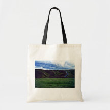 Ploughed Contours, Otago, South Island Canvas Bags