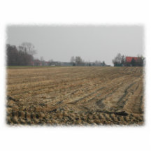 Plowed Field in Winter. Scenic. Acrylic Cut Out
