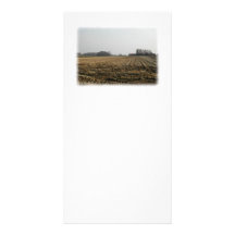 Plowed Field in Winter. Scenic. Photo Cards