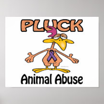 Pluck Animal Abuse Awareness Design Print