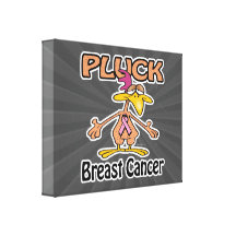 Pluck Breast Cancer Awareness Design Canvas Prints