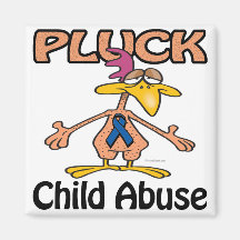 Pluck Child Abuse Awareness Design Refrigerator Magnets