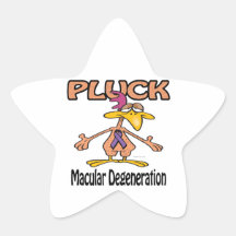 Pluck Macular Degeneration Awareness Design Star Sticker