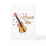 Pluck Me Valentine Guitar Greeting Cards