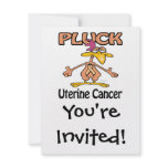Pluck Uterine Cancer Awareness Design invitations