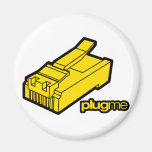 Plug me fridge magnet