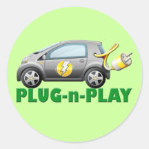 PLUG-N-PLAY ELECTRIC CAR ROUND STICKERS