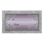Plum and Pewter Floral Placecards Business Card Template