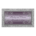 Plum and Pewter Wedding Favour Tags Business Card
