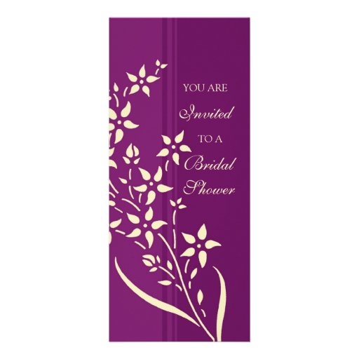 Plum and Yellow Bridal Shower Invitation Cards