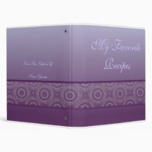 Plum Circles Recipe Book 3 Ring Binder