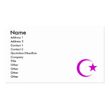 Plum Crescent & Star.png Business Card Templates