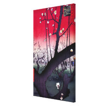 Plum Estate Kameido, Hiroshige Ando Canvas Prints