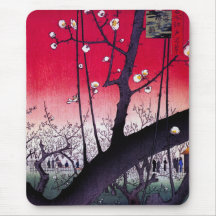 Plum Estate Kameido, Hiroshige Ando Mousepads