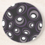 Plum & Fawn Offset Retro Ovals Drink Coasters