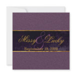 Plum Filigree Save the Date Announcement
