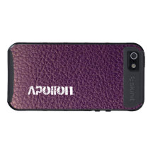 Plum leather look custom cover for iPhone 5
