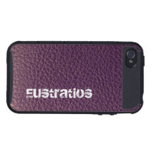 Plum leather look custom iPhone 4/4S cover