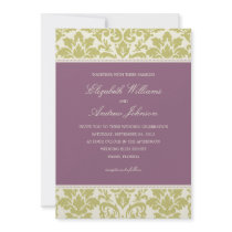 PLUM & LIME DAMASK | WEDDING INVITATION