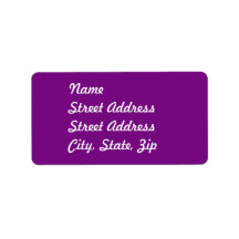 Plum Purple Address Sticker Address Label