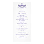 Plum Purple Chandelier Wedding Program Rack Card Template