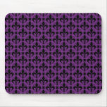Plum Purple Fancy Fleur de lis Mousepad