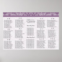 Plum Seating Chart Table Number-Alphabetical Order