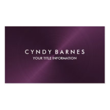 Plum Sheen Business Card
