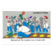 Plumber Hall Of Fame Funny Gifts Tees Collectibles Post Cards