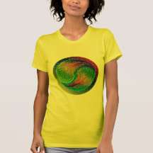 Plume Yin Yang 3 de paon T-shirt